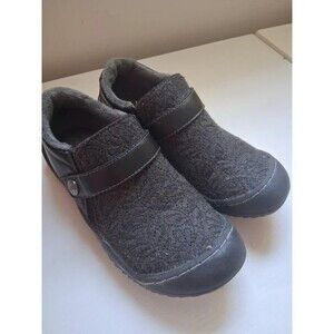 JBU Jambu Blakely slip on shoes dark gray floral embossed fur lined Size 6.5